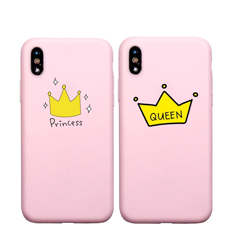 Мягкий чехол с милой короной принцессой королевой девушкой для iPhone 5s SE 7 8 Plus