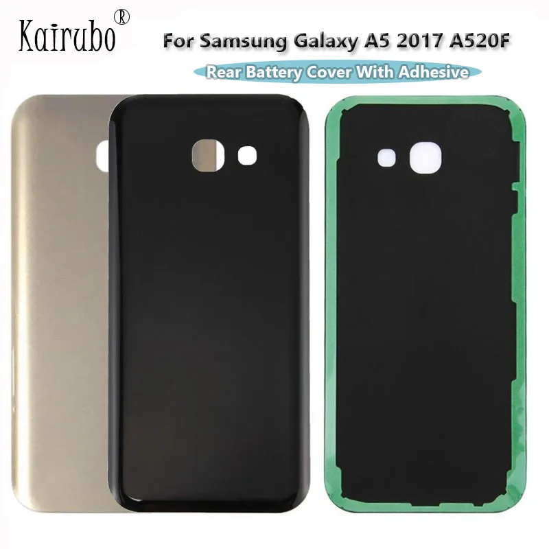 100% Новый чехол для Samsung Galaxy A5 2017 A520F Задняя стеклянная крышка аккумулятора с