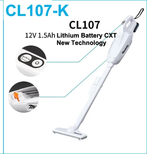 CL107 K Япония Makita перезаряжаемый пылесос бытовой ручной беспроводной 12 V литиевая батарея дисплей с светодиодный свет - Цвет: CL107 K
