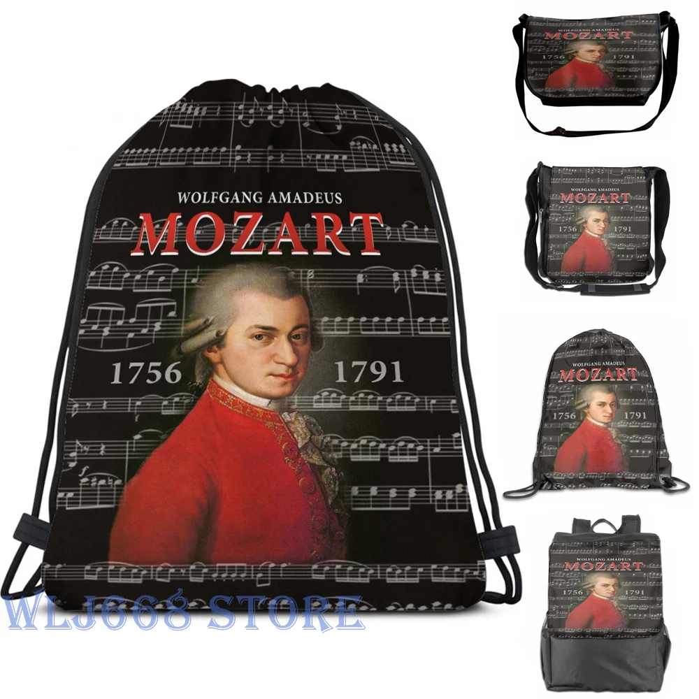 Веселые Наплечные сумки с графическим принтом женский рюкзак Wolfgang Amadeus Mozart на
