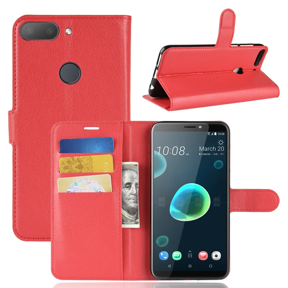 Кожаный чехол для htc Desire 12 Premium из искусственной кожи, бумажник, кожаный чехол, чехол для htc Desire 12+ D12 Desire 12 Plus