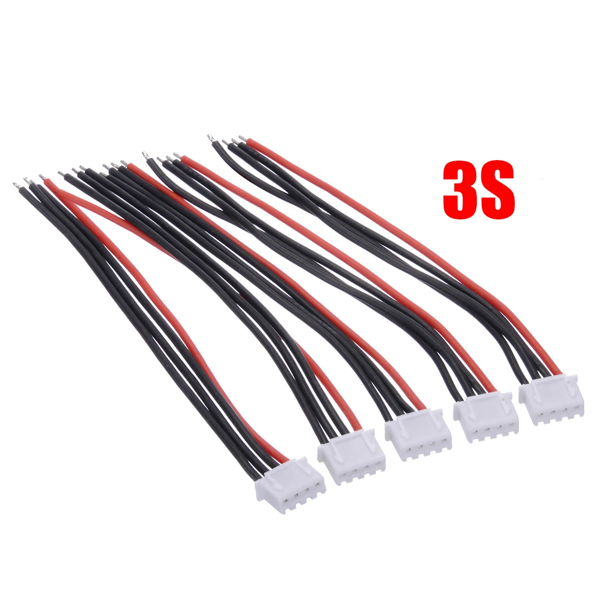5 шт./компл. 2S 3S 4S 5S 6S LiPo Батарея баланс Зарядное устройство силиконовый кабель провод JST-XH разъем балансировки кабель - Цвет: 3S