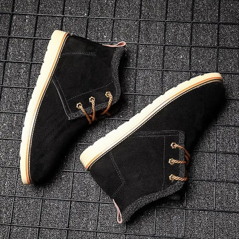 ZALAVOR/модные трендовые мужские повседневные ботинки теплые замшевые кожаные