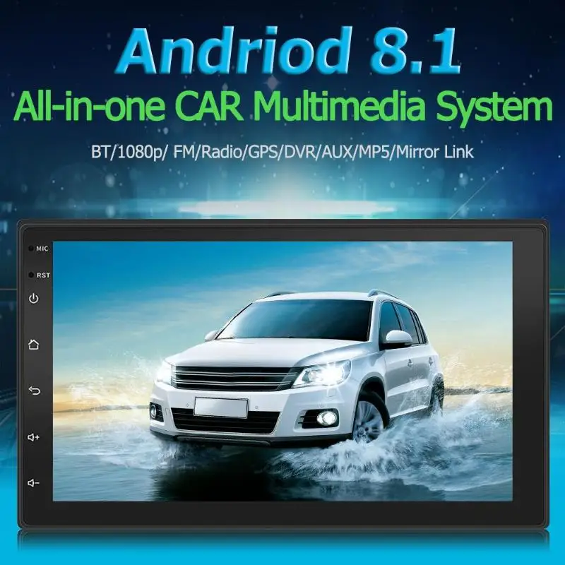 9219 7-дюймовый автомобильный стерео мультиmidia плеер Bluetooth GPS навигатор FM радио WiFi BT