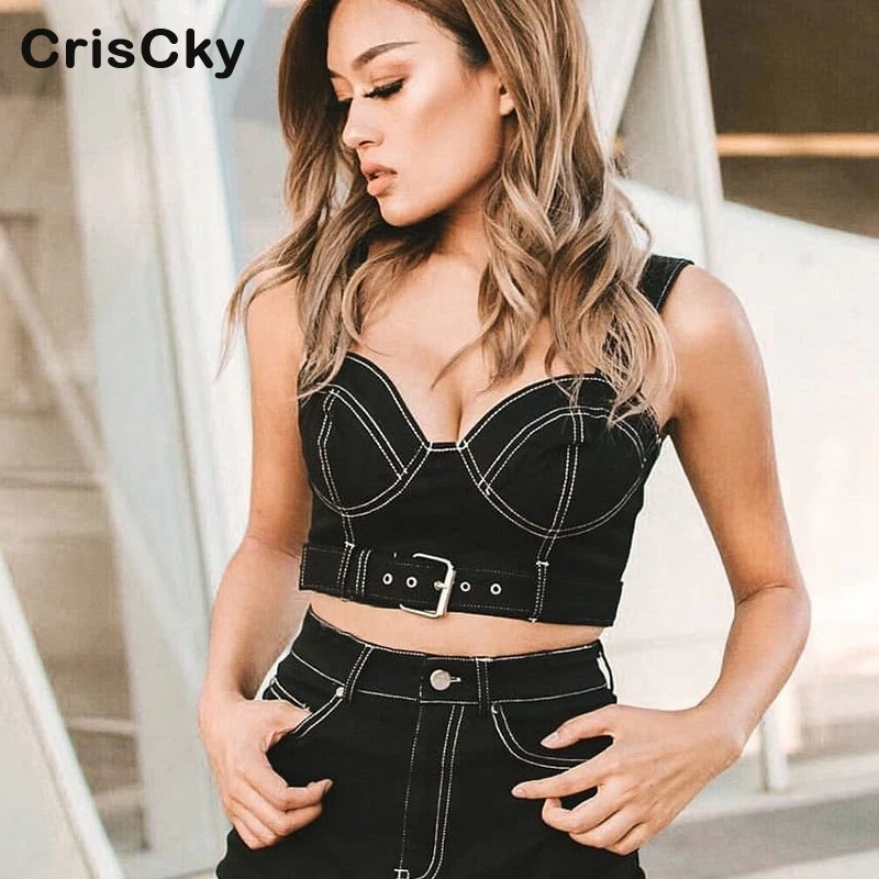 CRISCKY/Лидер продаж Летние пикантные топы для ночного клуба женские без рукавов с
