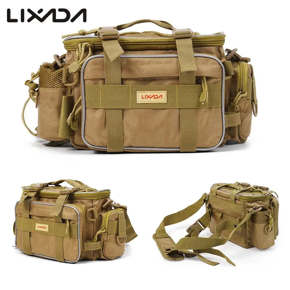 Сумка для рыбалки Lixada 40*15*19 см сумка приманки ловли карпа поясная Холщовая