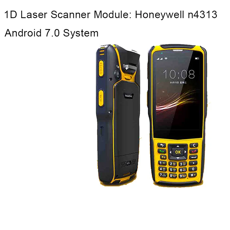 Прочный Android 7 0 1D лазерный сканер штрих кодов PDA Full Netcom|Сканеры| |