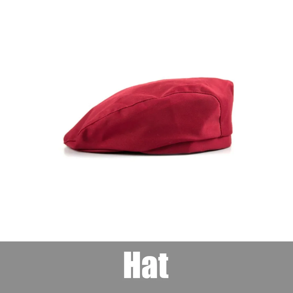 Red Hat Фартук для шеф-повара с v-образным вырезом, униформа официантки, отель, ресторан, кофейня, булочная, обслуживание общественного питания, Кухонный Фартук для уборки - Цвет: Red Hat
