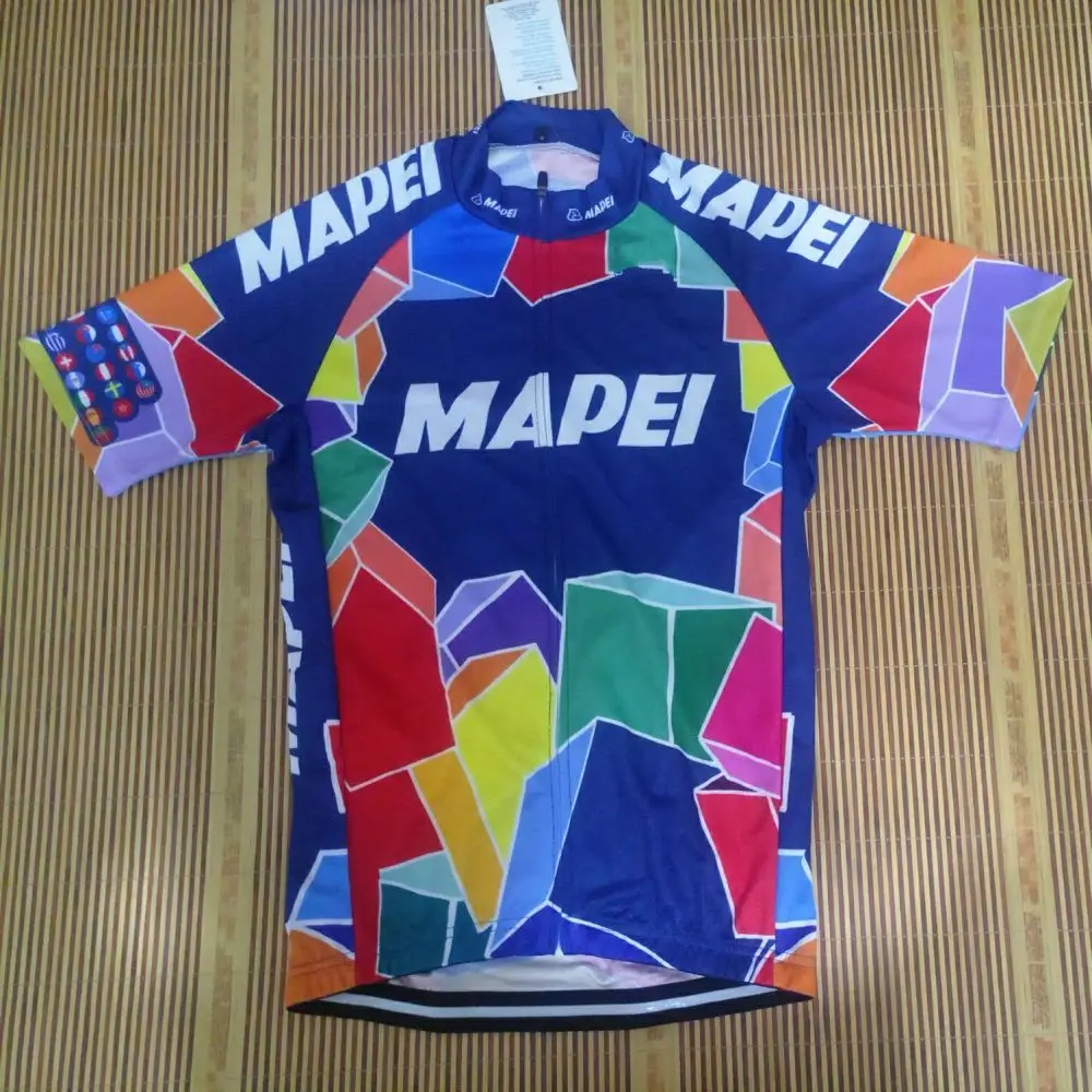 Pro team MAPEI летние мужские дышащие майки для велоспорта комплекты с коротким рукавом велосипедная Одежда MTB Ropa Ciclismo велосипедный Майо гелевая накладка