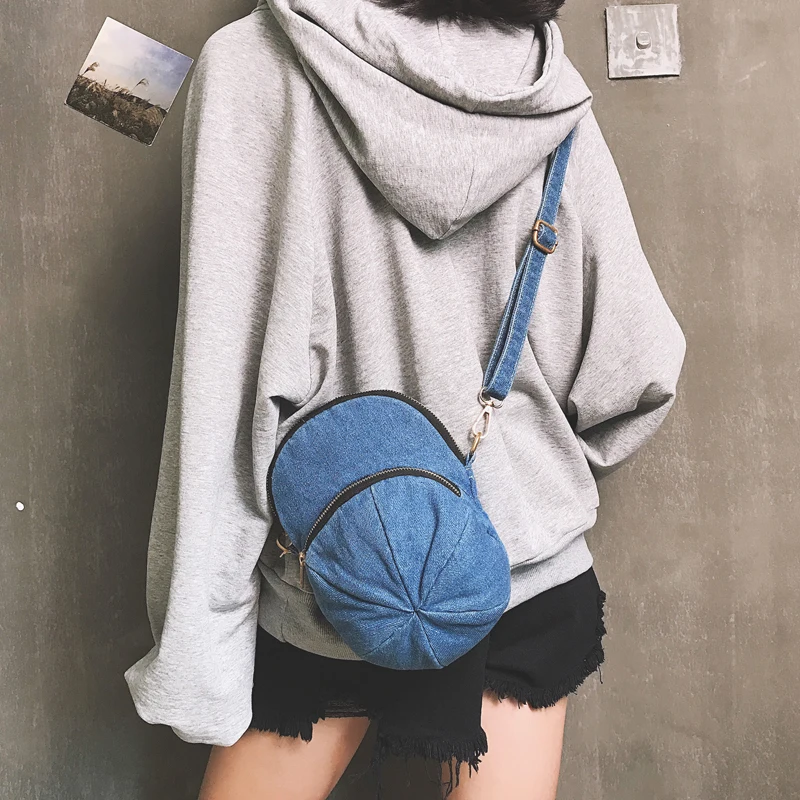 Сумка на плечо женская джинсовая в стиле хип-хоп | Багаж и сумки