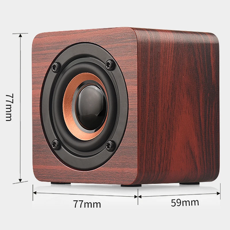 Queenview Wooden Wireless Bluetooth Speaker Mini Portable HiFi Speakers Strong Bass caixa de som Soundbar Music Soundbox Altavoz |