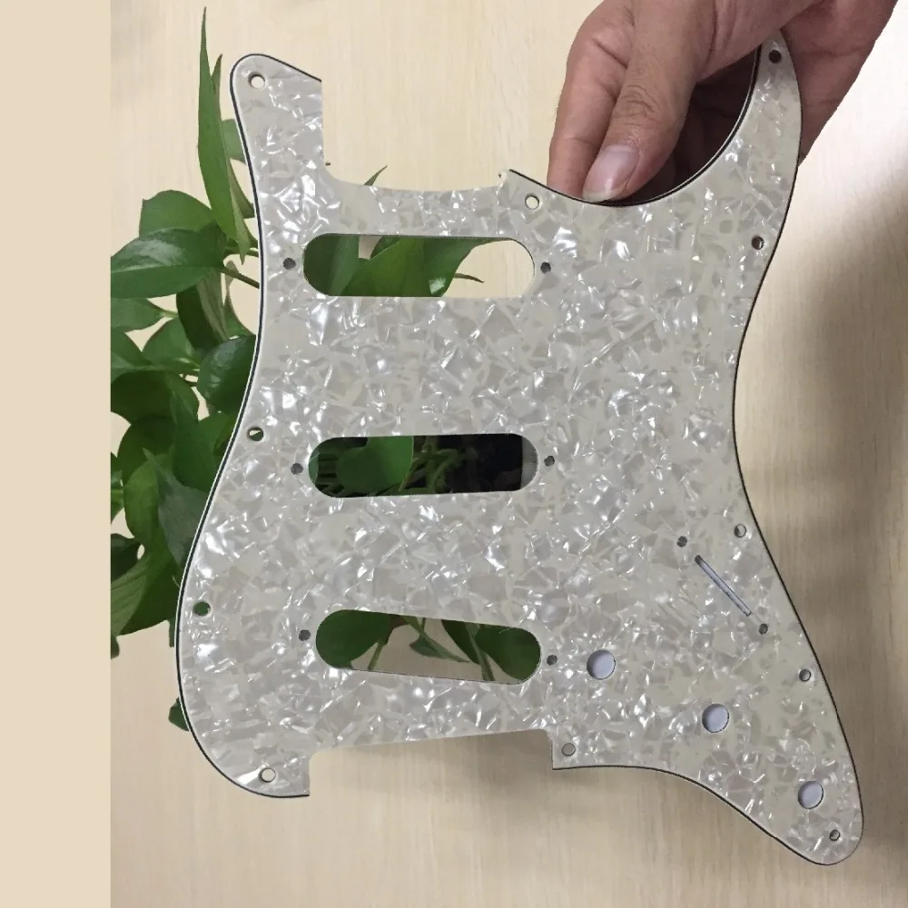 FLEOR 1 шт. Страт накладка на гитару sss pick Guard Scartch Plate w/pick guard винты для 11 отверстий гитарных частей, 20 цветов на выбор