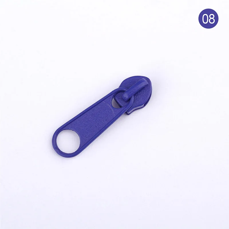 blue 50 шт Мода 5# металлический бегунок для нейлоновые молнии Сумка Одежда молнии головы тянет ремонт на молнии наборы DIY сумка Швейные аксессуары - Цвет: blue