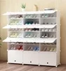 white 12 doors Простая сборочная стойка для обуви; Многоуровневая стойка для обуви из нетканого материала; современная простая Складная Мебель из нетканого материала - Цвет: white 12 doors