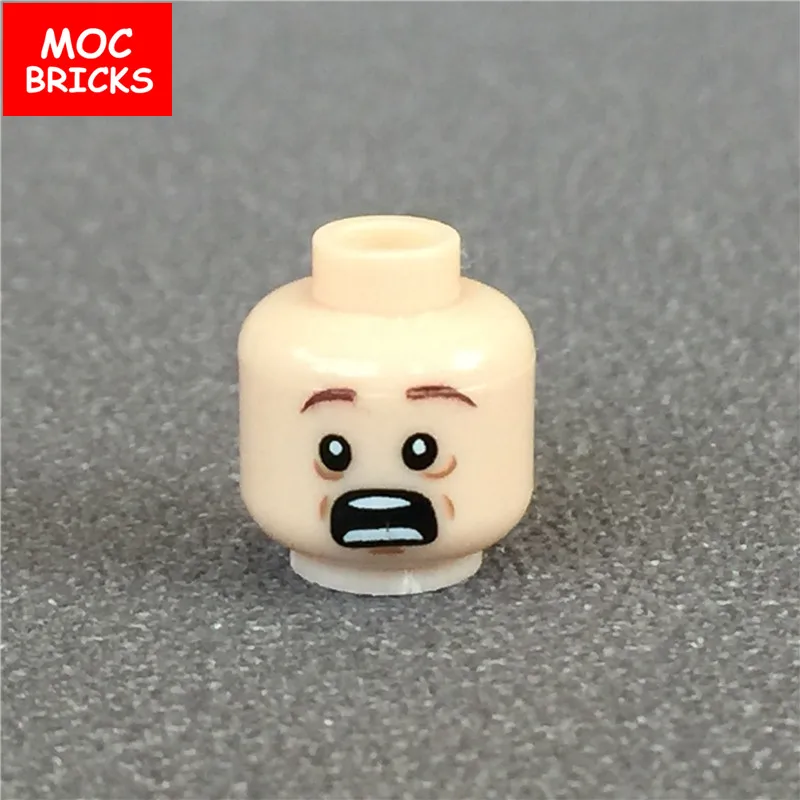 10 шт./лот кубики Moc Мужская и женская фигура голова лицо выражение DIY мини куклы строительные блоки кирпичи игрушки для детей Подарки - Цвет: 8038
