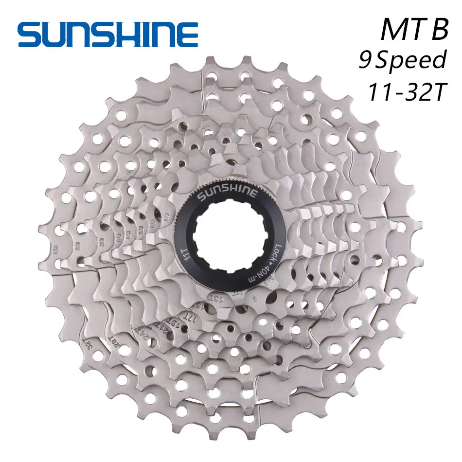 9S MTB 11-32T Солнце 9 s 11-32 т колеса MTB велосипеда маховик 9 Скорость кассета маховик 11-32 т совместимый для Запчасти M370 M390 - Цвет: 9S MTB 11-32T