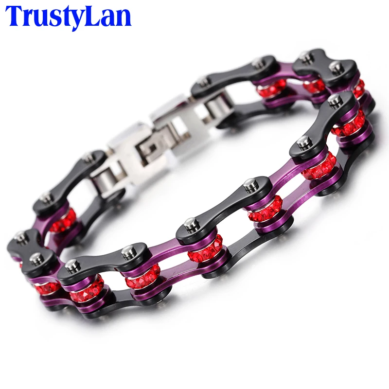 TrustyLan велосипедная цепь браслет для мужчин мотоцикл толстая мужские браслеты