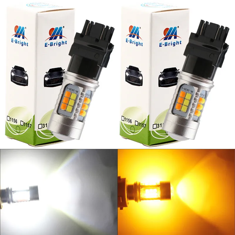 YM E Bright Новый светодиодный автомобильный фонарь 2 шт. 3030 1157 BAY15D P21/5 Вт 3157 P27/5 7443 W21/5 12