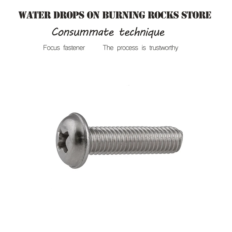 304 Винты с круглой головкой из нержавеющей стали Phillips болты шайбой компьютерные
