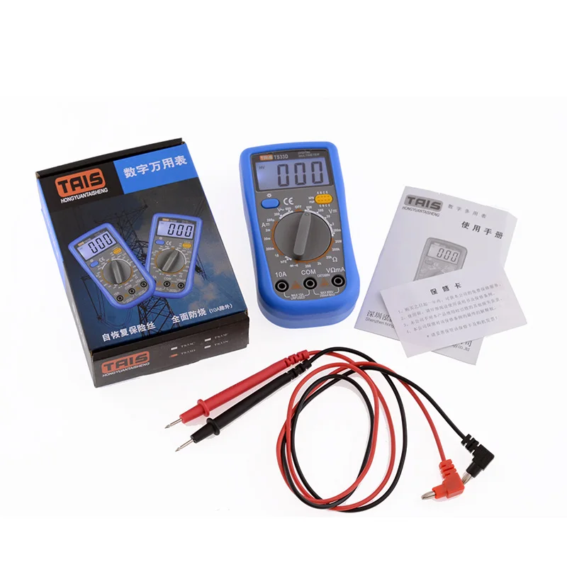 TS-33D TS-33D AC DC ЖК-дисплей Профессиональный электрический ручной тестер метр Цифровой мультиметр Multimetro Амперметр мультитестер - Цвет: TS-33D