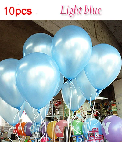 Light Blue 1.5g 10/25/100 шт./лот белые воздушные шары розовый обувь золотистого и красного цветов утолщение с жемчужной отделкой, сердце украшение для вечеринки в день рождения клипсы для воздушных шаров из латекса шарики для свадьбы - Цвет: Light Blue 1.5g