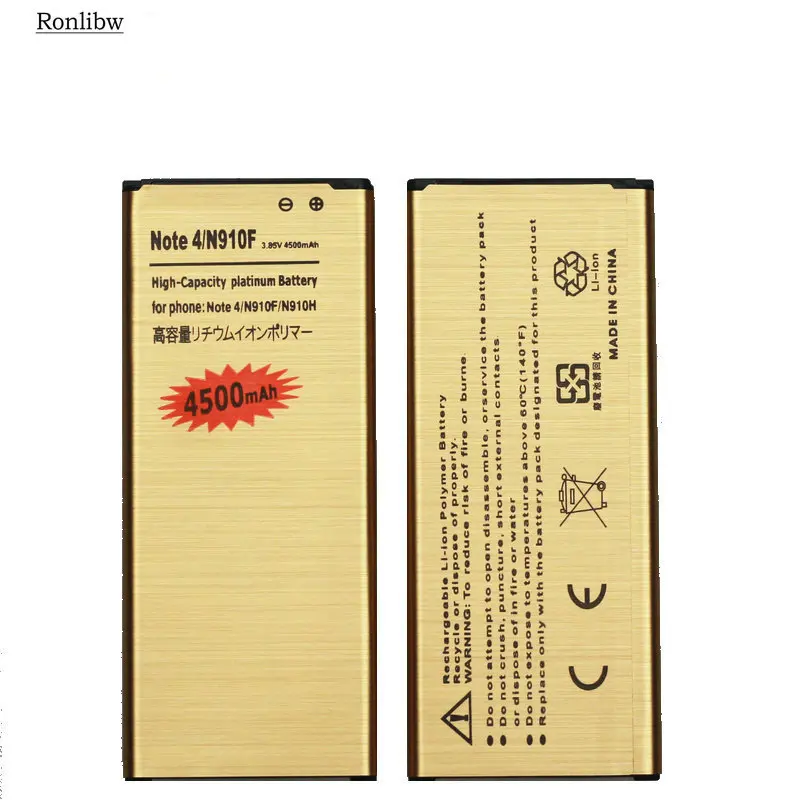 4500 мА/ч Батарея EB BN910BBE Замена для samsung Galaxy Note 4 Note4 N910H N910A N910C N910U N910F N910X N910V N910P