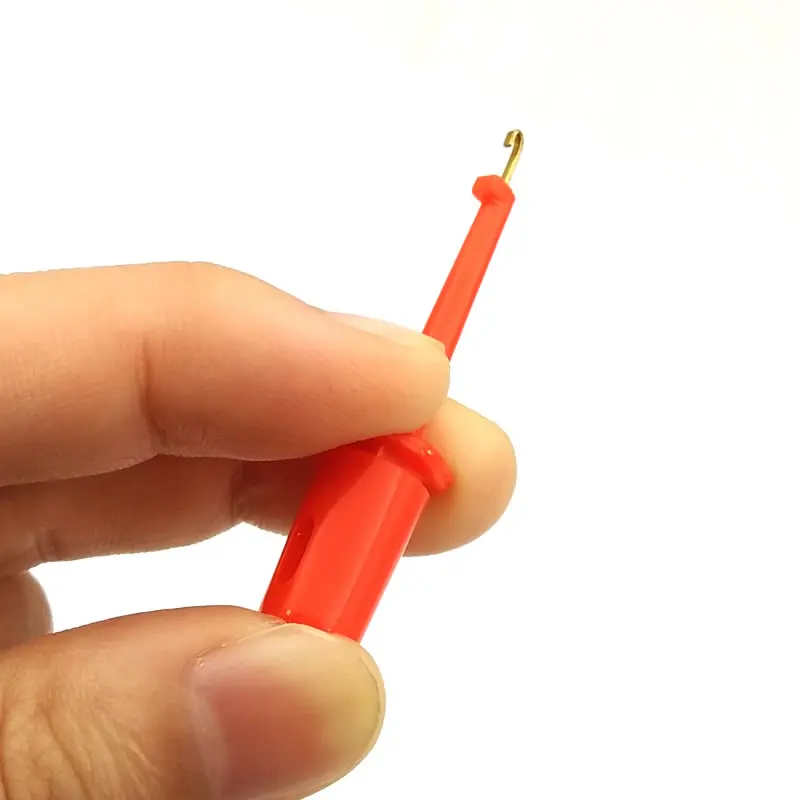20pcs/lot New Mini Test Hook Probe Spring Clip for PCB SMT/SMD IC D20 Cable Welding Multimeter Lead Wire Black and Red | Инструменты