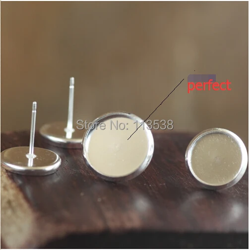 

Free gift silver Plated 8 10 12 14mm Pad Earring Base Earring Blanks NICKEL Lead FREE Earring Back 100pcs/lot jewelry finding