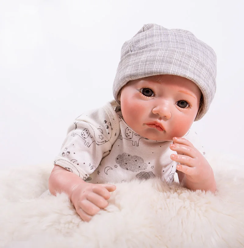 Reborn 20 &quotМягкие силиконовые виниловые куклы 50 см Baby Doll укорененные волосы