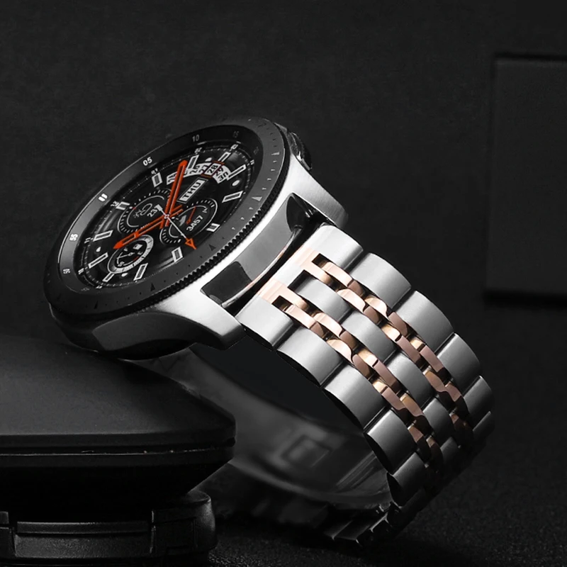 22 мм huawei watch gt ремешок для samsung galaxy 46 gear S3 Frontier amazfit GTR 47 мм/pace/stratos металлический