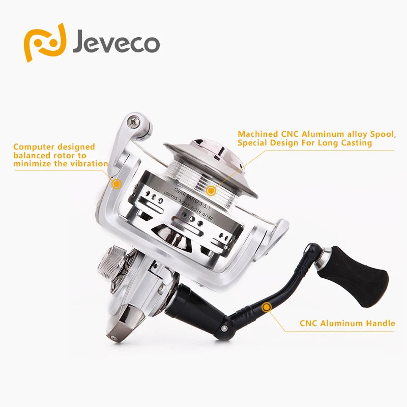 Jeveco BigGuy спиннинговая Рыболовная катушка для длительного литья рыболовная 5 5: 1 6 +