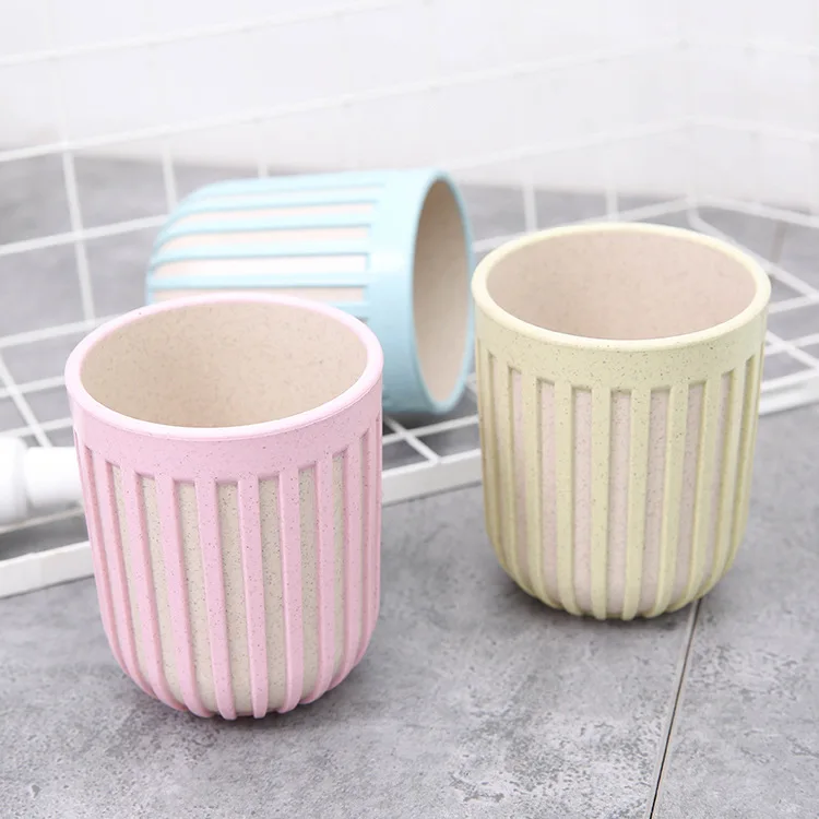 1 PCS Portable Straw Wheat Plastic Drinking water Cup creative toothbrush cup 4 Colors for bathroom | Дом и сад