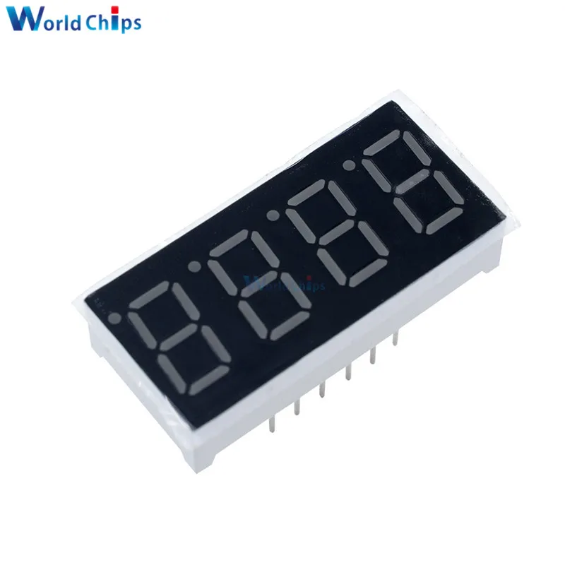10 шт 0 36 дюймов 4bit Обычная Катодная цифровая трубка с красной цифрой светодиодный