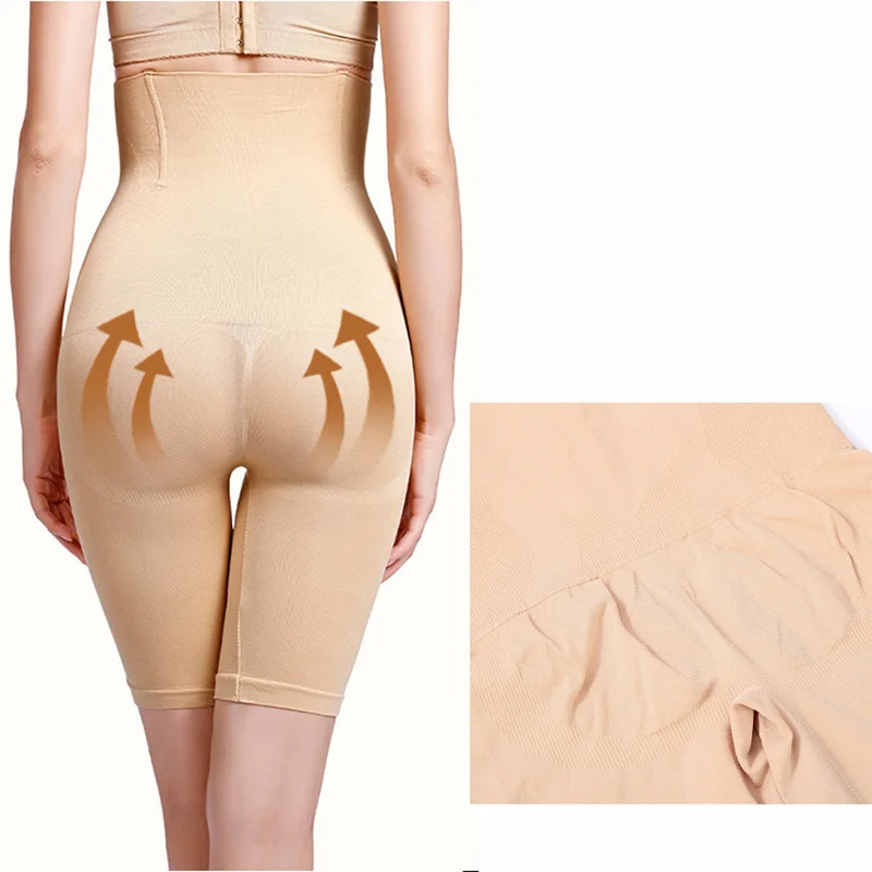Bragas de cintura alta para mujer, ropa interior moldeadora de cuerpo, cors&eacute;, Control de barriga, sin costuras-4