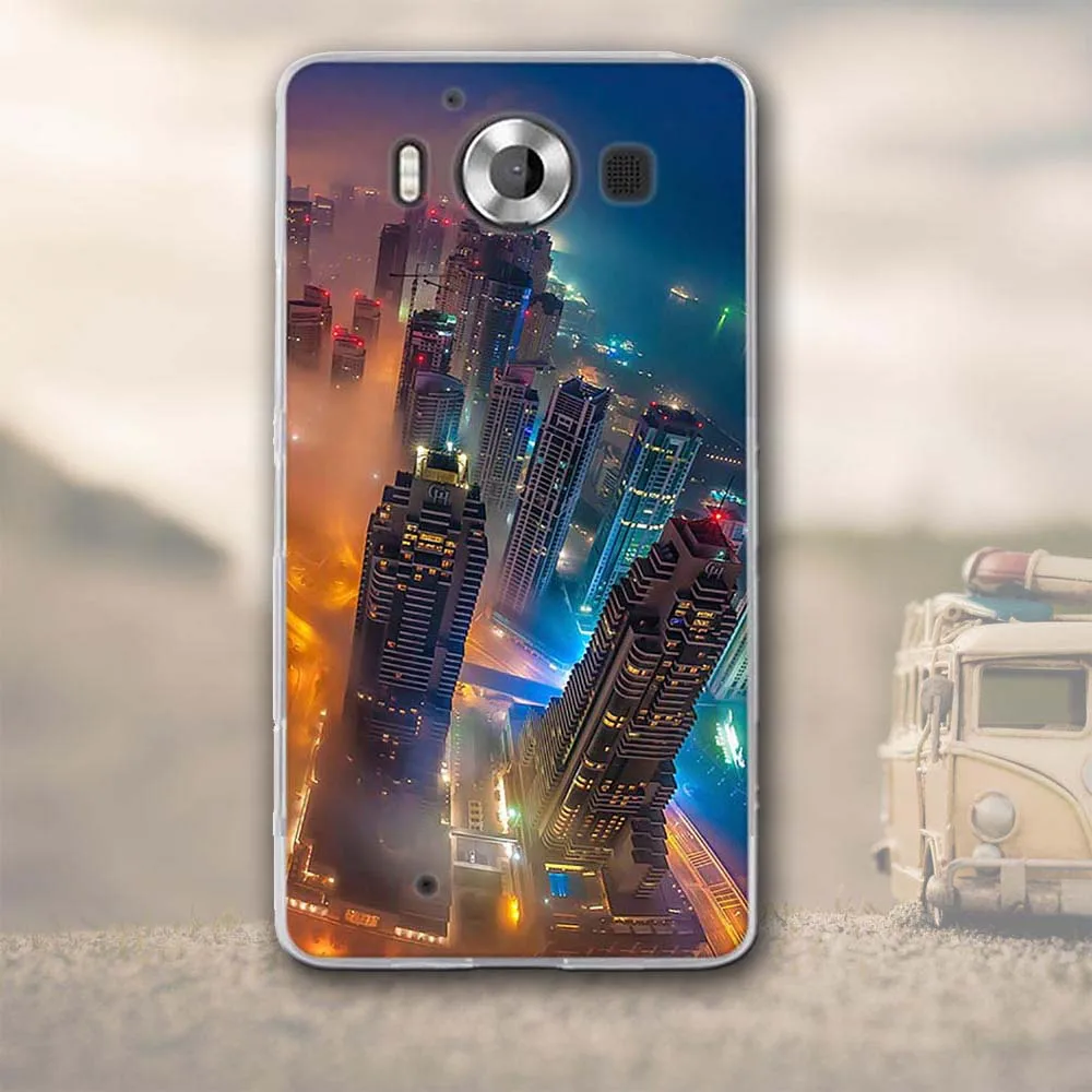 Для Nokia Microsoft Lumia 950 3D рельефный рисунок ТПУ мягкий чехол задняя крышка для