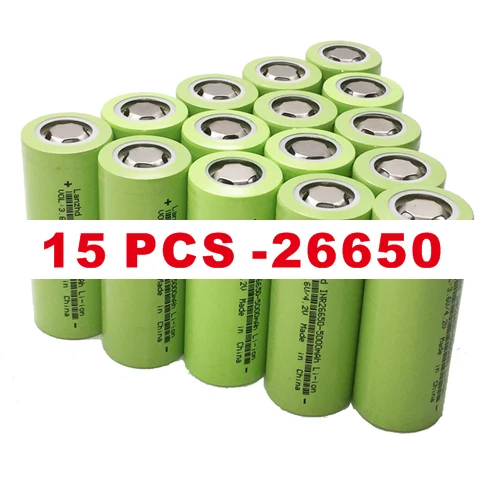 2-20 шт Новинка 26650 батарея 50A литиевая батарея 3,7 V 5000mA 26650 50A INR26650 батареи 26650 подходит для фонарика - Цвет: 15 pcs