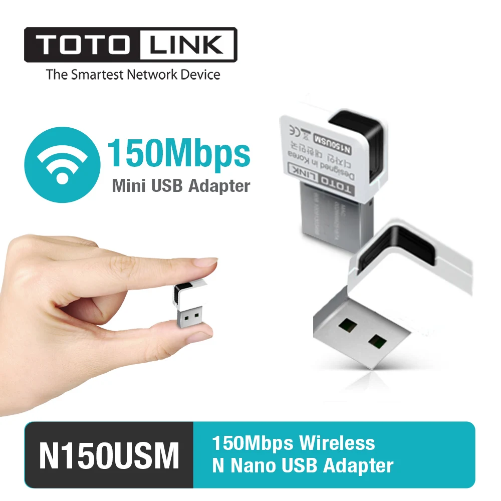 TOTOLINK N150USM 150 Мбит/с Беспроводной мини USB2.0 Wi Fi адаптер приемник Сетевая Карта 802.11n/g/b