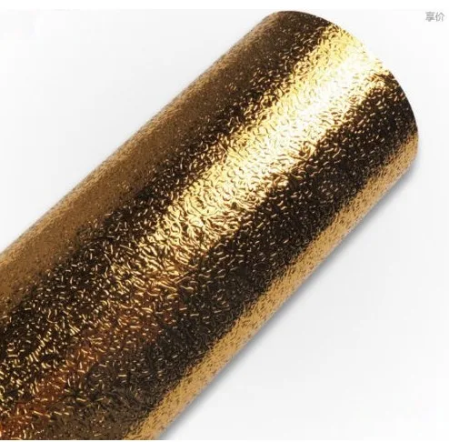 

Gold Embossed Peel Sticker Shelf Drawer Liner 24-Inches by78.7-Inches