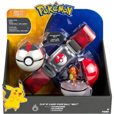 white Takara Tomy Аниме Пикачу Покемон Клип n носить мяч ремень костюм косплей игрушки для детей - Цвет: white