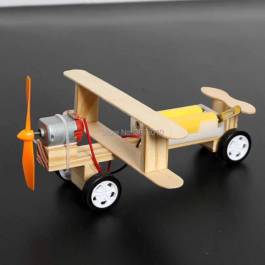 DIY деревянный Электрический самолёт ручной работы набор моделей ветроэнергетика