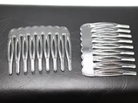 50 clear plastic smooth hair clips side combs pin magic grip hair pin 46mm