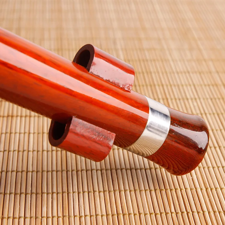 Professional Chinese Handmade Rosewood Hulusi Flute Double Tone C/Bb Gourd Flauta With Case enlarge