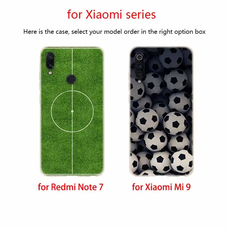 Мягкий силиконовый чехол из ТПУ для Xiaomi Mi 11 10 8 9 CC9 E Poco X3 Pro A2 A3 Lite SE 6X Ultra футбольный