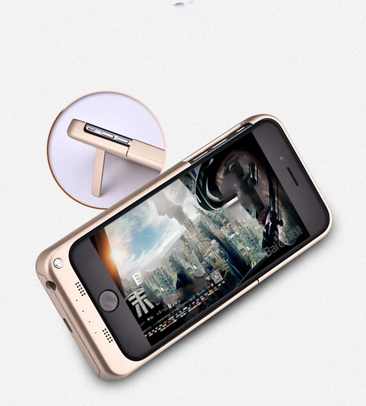 5000 мАч зарядное устройство чехол для iPhone 6 6S Plus 6G Power Bank Чехлы зарядки Подставка