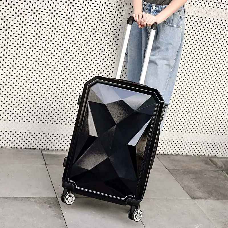 luggage Женщина прокатки путешествия костюм Чехол Набор 14 дюймов косметичка Diamond уход за кожей лица 20/26/28 дюймов ручной тележки чехол для путешествий багаж дорожные сумки - Цвет: luggage