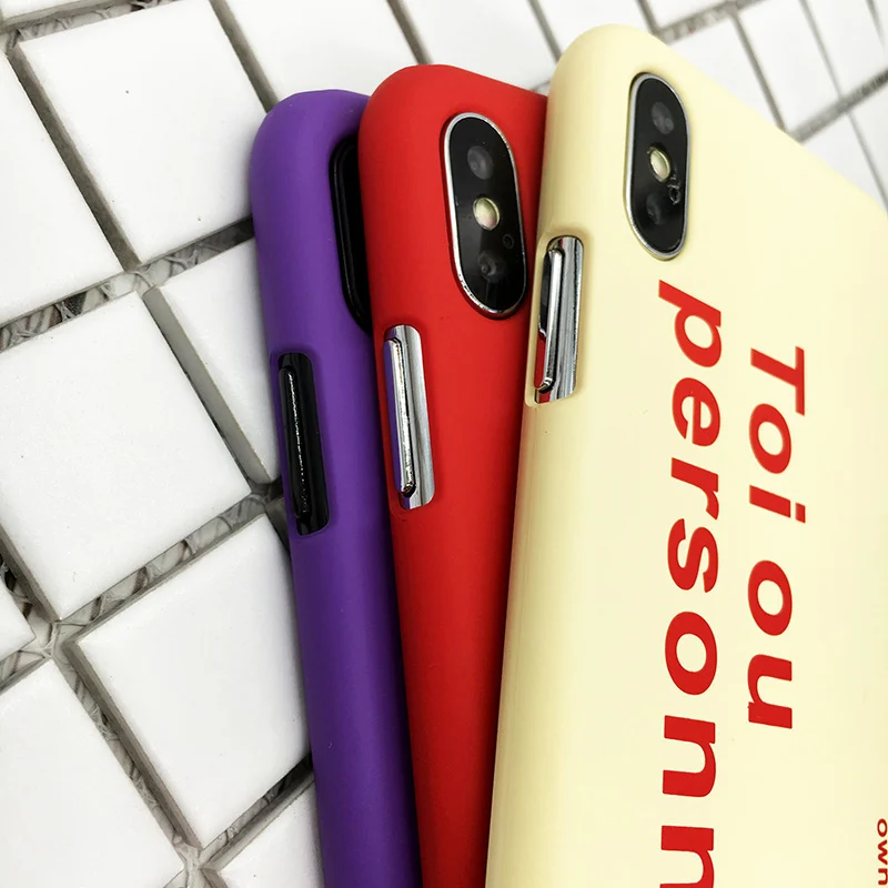 Глянцевый красный фиолетовый чехол для телефона iPhone 6 6S плюс письмо печати заднюю