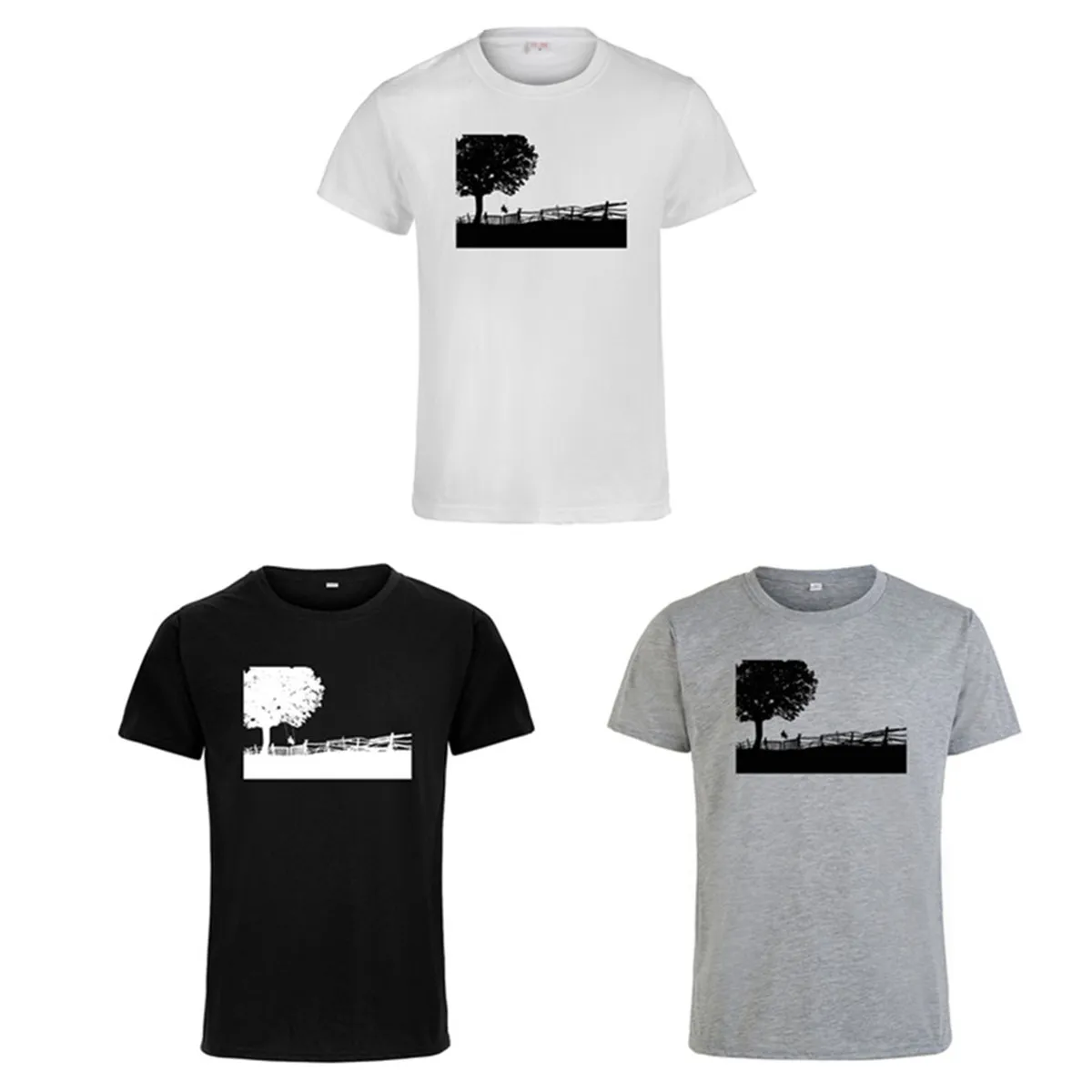 Хороший пейзаж Для Мужчин's женщин футболка шеи экипажа Досуг Топы S XXXL подарок