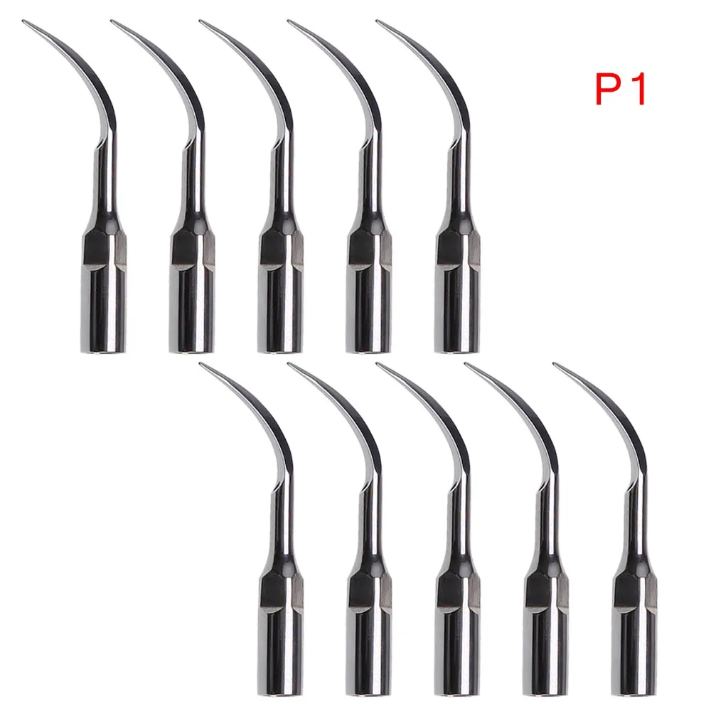 10 pcs Dental Ultrasonic Piezo Scaler Perio Tips P1 Fit EMS/WOODPECKER Handpiece