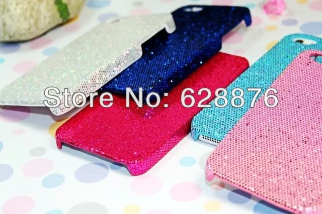 Newest Free Shipping Shimmering Powder Designed Colorful Bling Glitter PC Hard Back Cover Case for iPhone 5/5S mix style gift |