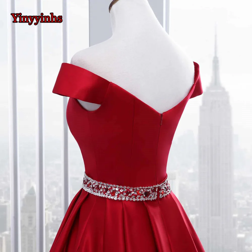 Yinyyinhs Short Prom Dresses 2018 Sexy Backless Off Shoulder Gown Formal Dress Occasion Party Robe De Soiree CG39 | Свадьбы и